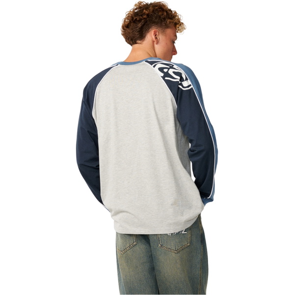 2026 Rip Curl Mens Archive Sandman Panel Long Sleeve T-Shirt 13CMTE - Grey Marle